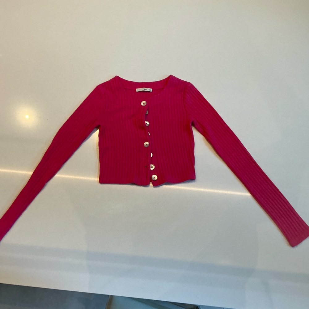 Wilfred Pink Ribbed Crop Top